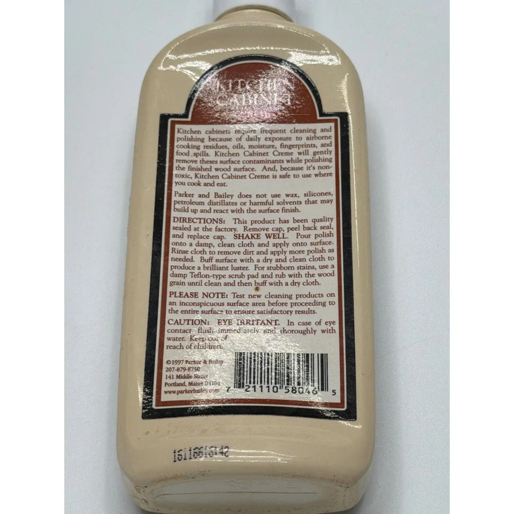 Parker‎ Bailey Kitchen Cabinet Creme Cleaner Polish Restores Wood Finish 8 Oz
